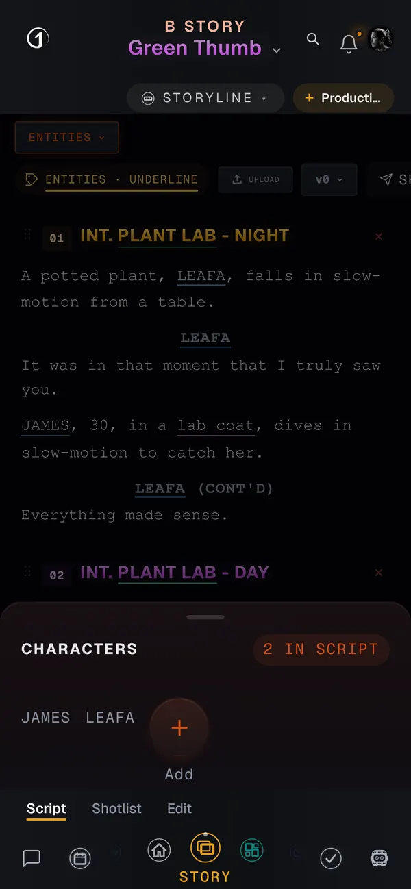 Leafa’s entity card on a phone